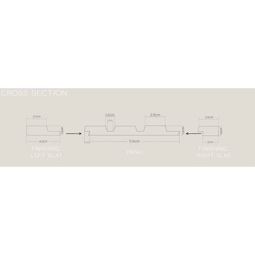 OLMO Fekete Lamelio lamella falburkolat, modern lamella falpanel (12,2x270cm)