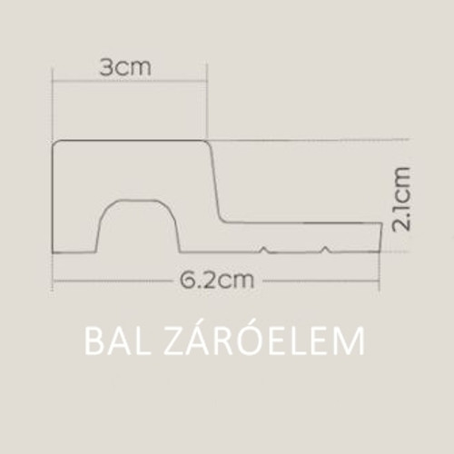 VASCO Dió Lamelio fa hatású lamella bal záróelem (6x270cm)