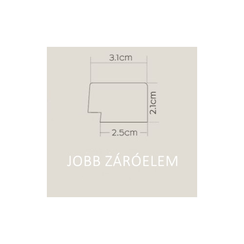 VASCO Dió Lamelio fa hatású lamella jobb záróelem (3,2x270cm)