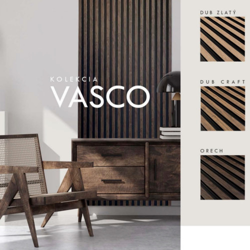VASCO Aranytölgy Lamelio lamella falburkolat, bordázott dekorpanel (11,7x270cm)