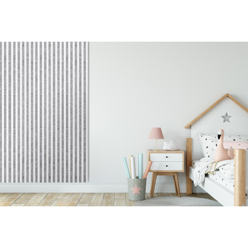 Marbet fehér lamella falburkolat szürke filc alappal 30x270 cm Woodline