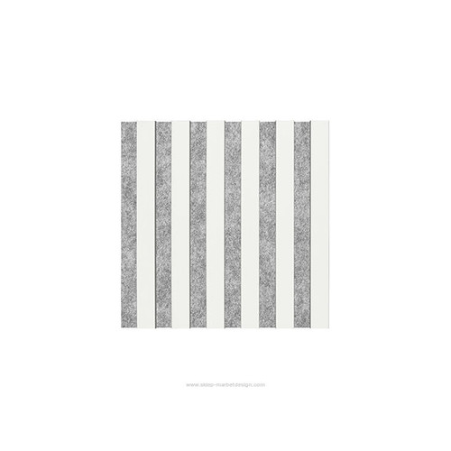 Marbet fehér lamella falburkolat szürke filc alappal 30x270 cm Woodline