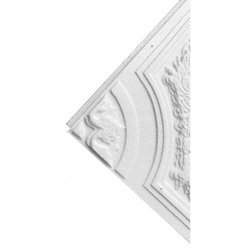Álmennyezet - Marbet CARACAS dekoratív hungarocell polisztirol fehér festhető mennyezeti burkolólap (50x50cm) nútos Álmennyezet - Marbet CARACAS dekoratív hungarocell polisztirol fehér festhető mennyezeti burkolólap (50x50cm) nútos