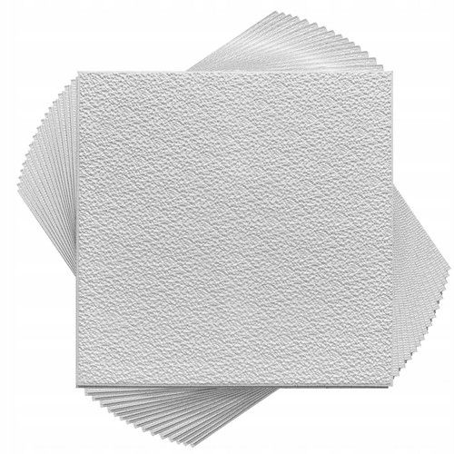 Álmennyezet - Marbet GRYS fehér festhető EPS hungarocell mennyezeti burkolólap (50x50cm) nútos
