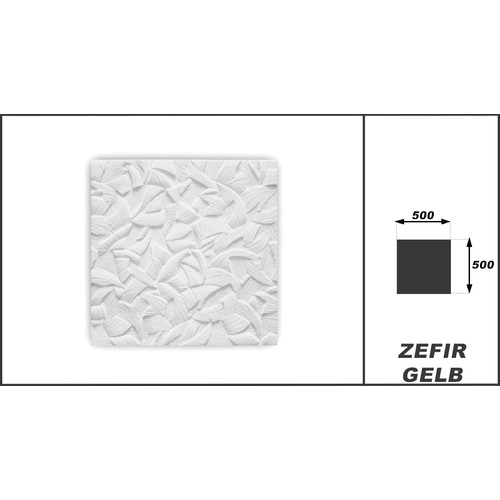 Mennyezeti burkolólap Zefir (50x50cm) nútos, festhető EPS polisztirol álmennyezet Mennyezeti burkolólap Zefir (50x50cm) nútos, festhető EPS polisztirol álmennyezet