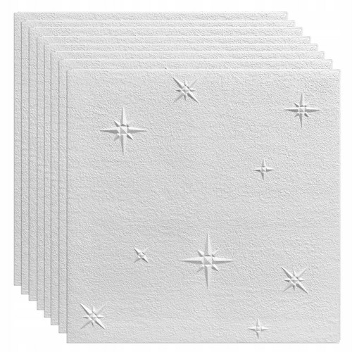 Álmennyezet - Marbet ZIMA jégkristály EPS polisztirol festhető fehér mennyezeti burkolólap (50x50cm) nútos Álmennyezet - Marbet ZIMA jégkristály EPS polisztirol festhető fehér mennyezeti burkolólap (50x50cm) nútos