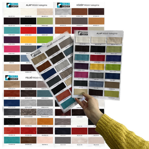 KERMA Rombusz falpanel, design műbőr kárpitozott, burkolat, több színben