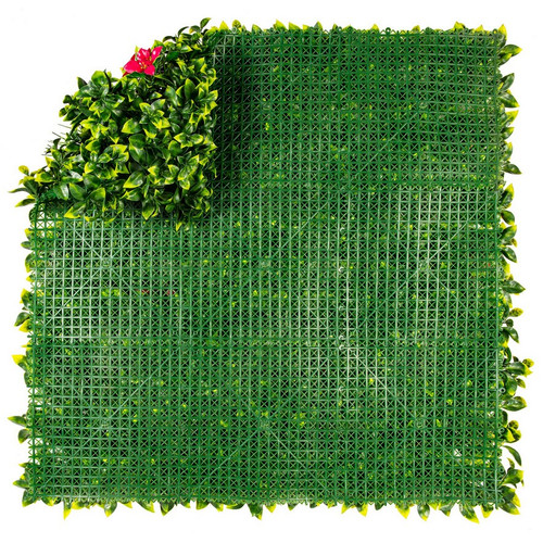 Nortene műnövény falburkolat piros virágokkal -Villa 100x100 cm, modul zöldfal Nortene műnövény falburkolat piros virágokkal -Villa 100x100 cm, modul zöldfal