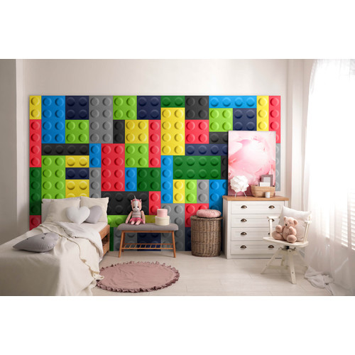 Obubble filc Block lego 30×30 cm világos zöld falpanel