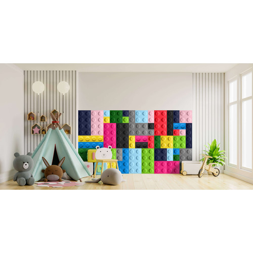 Obubble filc Block lego 30×30 cm világos zöld falpanel