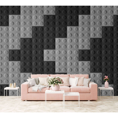 Obubble filc Block lego 30×30 cm világos zöld falpanel