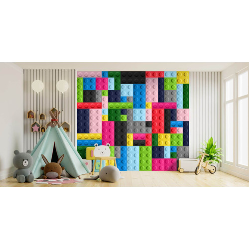 Obubble filc Block lego 30×30 cm világos zöld falpanel