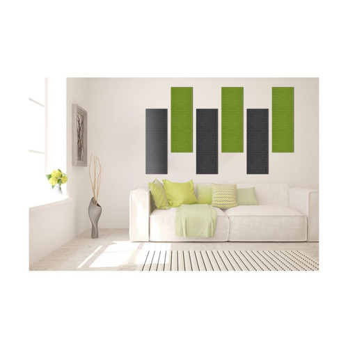 Obubble filc panel 30×30-7 csíkos sötét szürke színű falpanel