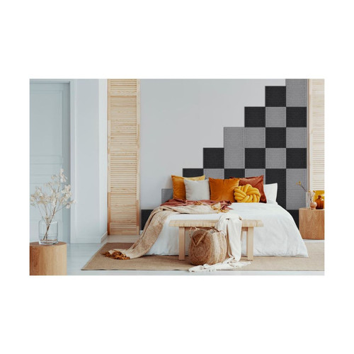 Obubble filc panel 30×30-7 csíkos sötét szürke színű falpanel