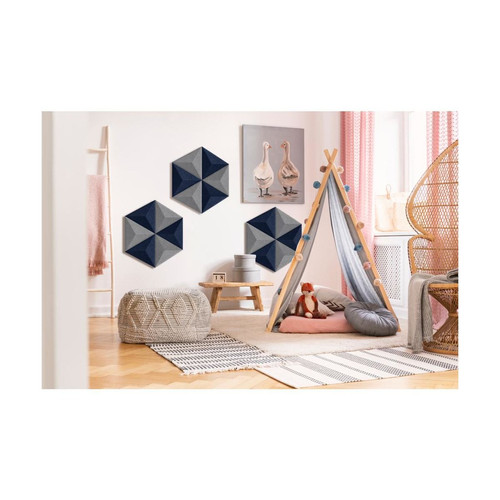 Obubble filc Triangle-1 világos szürke színű falpanel