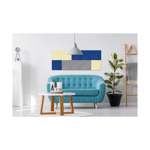 Obubble filc panel 30×30-1 szürke színű téglalap falpanel