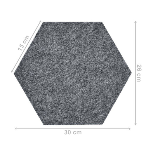 Obubble filc panel 30-4 hexagon hatszög világos kék színű falpanel
