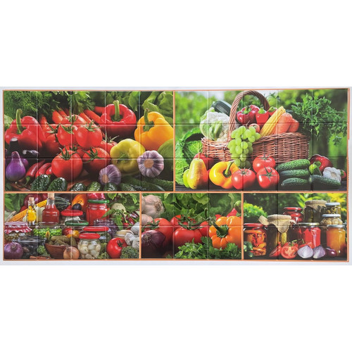 FLEXWALL PVC falpanel Tile Harvest - Aratás 5x10 konyha falburkolat