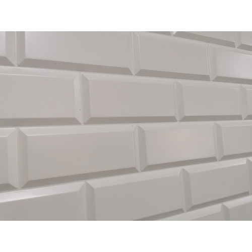 FLEXWALL PVC falpanel White Unit fehér csempe fehér fugával konyha, fürdőszoba burkolat