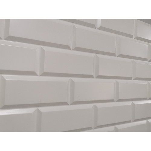FLEXWALL PVC falpanel White Unit fehér csempe fehér fugával konyha, fürdőszoba burkolat