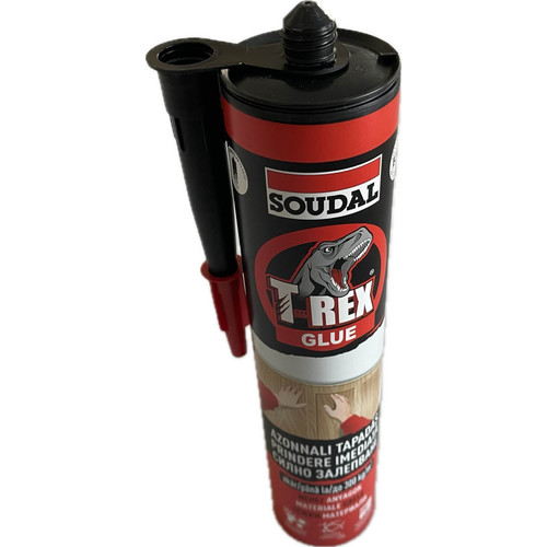 Soudal T-REX ragasztó, műbőr, textil kárpitozott falpanelekhez, fa, MDF lamellákhoz, porózus anyagokhoz