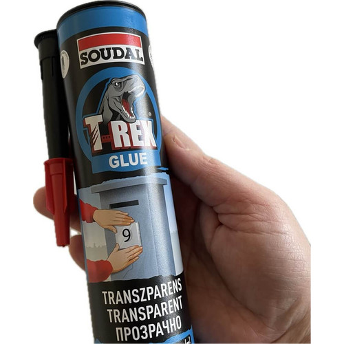 Soudal T-REX ragasztó transzparens, pvc falpanel, műanyag panelek és nem porózus anyagokhoz