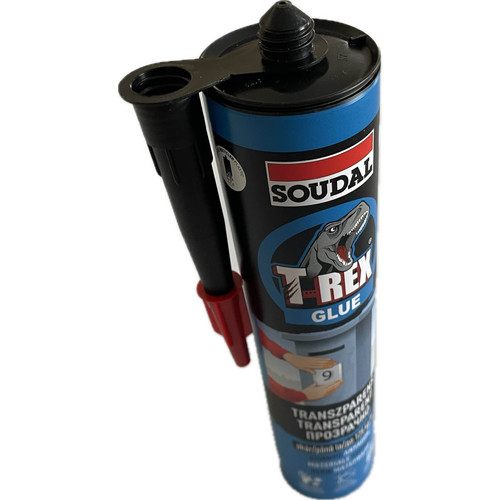 Soudal T-REX ragasztó transzparens, pvc falpanel, műanyag panelek és nem porózus anyagokhoz