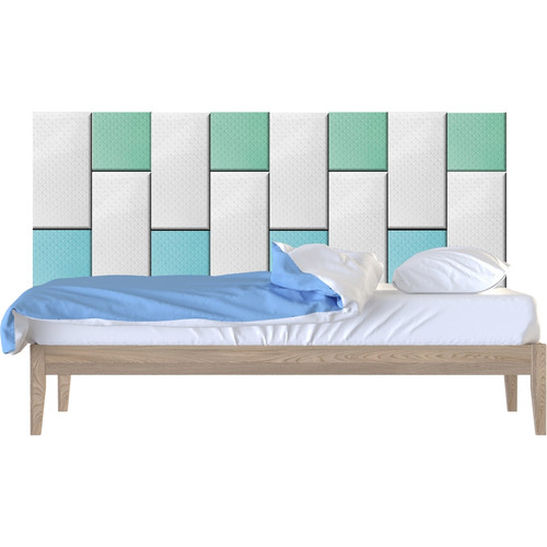 Minky textil gyermek menta és kék színű falvédő (200×75 cm)