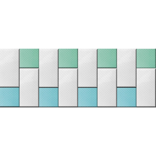 Minky textil gyermek menta és kék színű falvédő (200×75 cm)