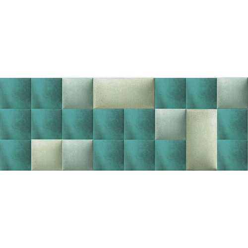 Zöld árnyalatú modern textil falvédő-12 (200x75 cm) Kerma falpanelekkel