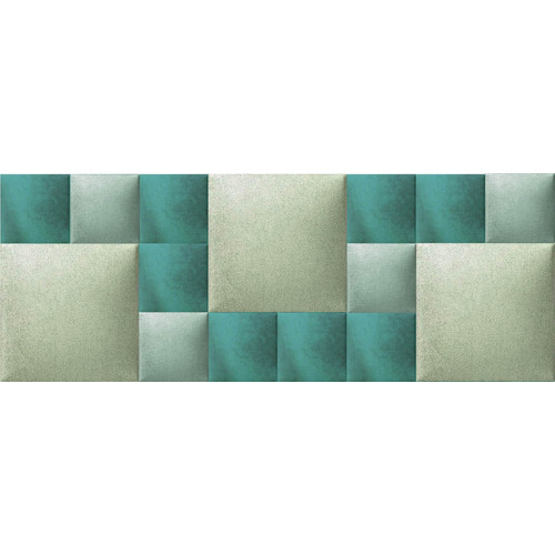 Zöld árnyalatú modern textil falvédő-13 (200x75 cm) Kerma falpanelekkel