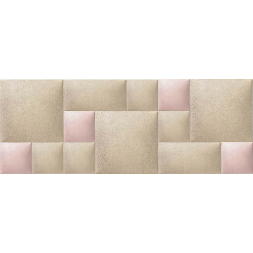 Bézs színű modern textil falvédő-20 (200x75 cm) rózsaszín falpanelekkel Bézs színű modern textil falvédő-20 (200x75 cm) rózsaszín falpanelekkel