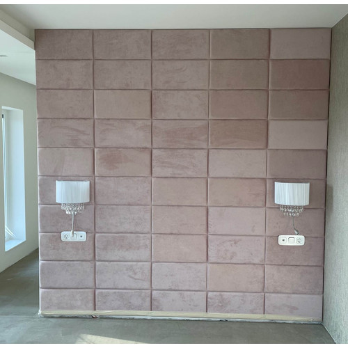 Szürke színű modern textil falvédő-18 (200x75 cm) fehér panelekkel