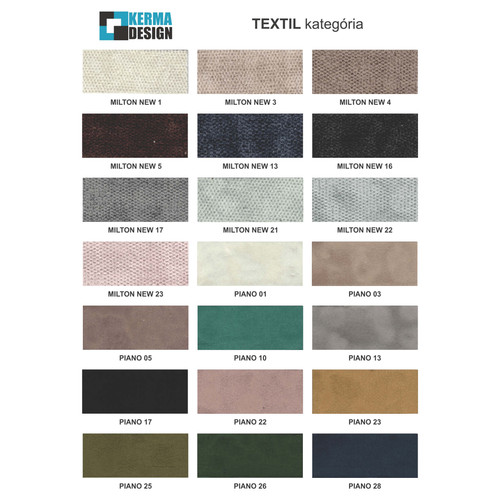 Kárpitozott KERMA falpanel kerítés forma, 25×75 cm textil falburkolat Piano 01