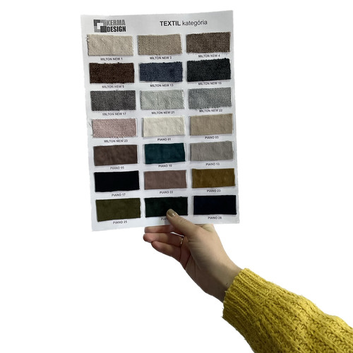KERMA kárpitozott falpanel 12,5×25 cm textil falburkolat, több színben