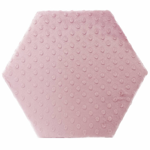 KERMA Hexagon falpanel minky textil gyermek falburkolat, több színben - Dusty baby pink minkyg4 KERMA Hexagon falpanel minky textil gyermek falburkolat, több színben - Dusty baby pink minkyg4