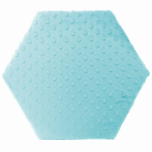 KERMA Hexagon falpanel minky textil gyermek falburkolat, több színben - Világoskék minkyvk1 KERMA Hexagon falpanel minky textil gyermek falburkolat, több színben - Világoskék minkyvk1
