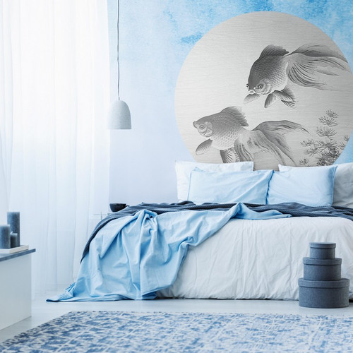 Two Goldfish - Aranyhalak tapéta, fekete-fehér, több méretben