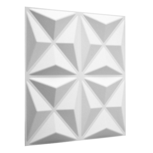Wallart Cullinans - Konkáv négyszög modern 3D környezetbarát falpanel, festhető 50x50 cm
