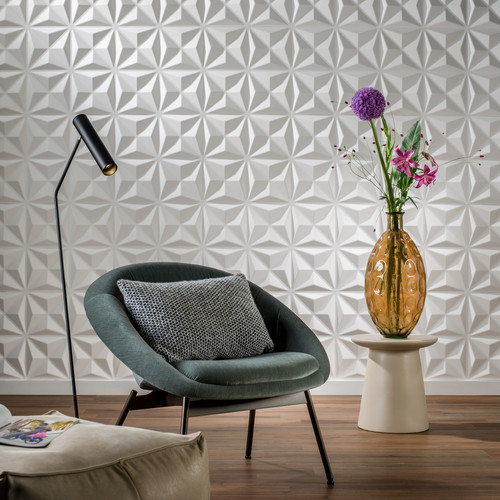 Wallart Cullinans - Konkáv négyszög modern 3D környezetbarát falpanel, festhető 50x50 cm Wallart Cullinans - Konkáv négyszög modern 3D környezetbarát falpanel, festhető 50x50 cm