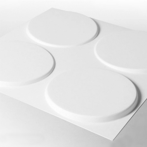 Wallart Ellipses - Ellipszisek modern design 3D környezetbarát falpanel, festhető 50x50 cm