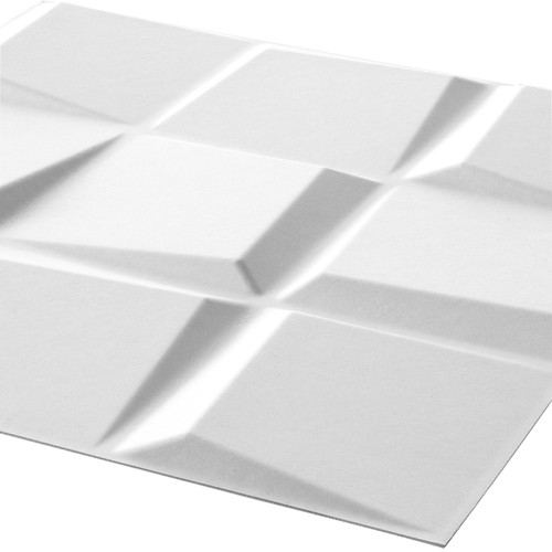 WallArt Oberon - Kockák 3D környezetbarát falpanel, modern festhető 50x50 cm