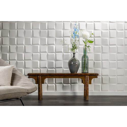 WallArt Oberon - Kockák 3D környezetbarát falpanel, modern festhető 50x50 cm