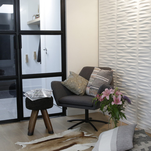 Wallart Valeria - keskeny sávok 3D környezetbarát falpanel, festhető 50x50 cm Wallart Valeria - keskeny sávok 3D környezetbarát falpanel, festhető 50x50 cm