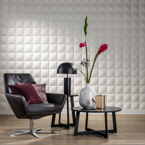 Wallart Cubes - Szabályos kockák, mintás 3D környezetbarát falpanel, festhető 50x50 cm