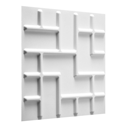 Wallart Tetris - Tetrisz vonalak mintás 3D környezetbarát falpanel, festhető 50x50 cm