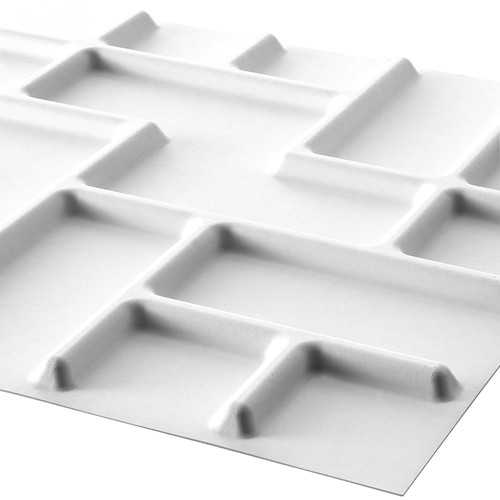 Wallart Tetris - Tetrisz vonalak mintás 3D környezetbarát falpanel, festhető 50x50 cm