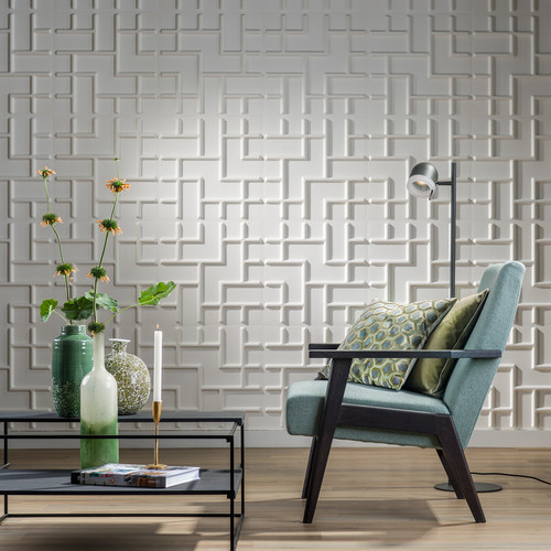 Wallart Tetris - Tetrisz vonalak mintás 3D környezetbarát falpanel, festhető 50x50 cm Wallart Tetris - Tetrisz vonalak mintás 3D környezetbarát falpanel, festhető 50x50 cm