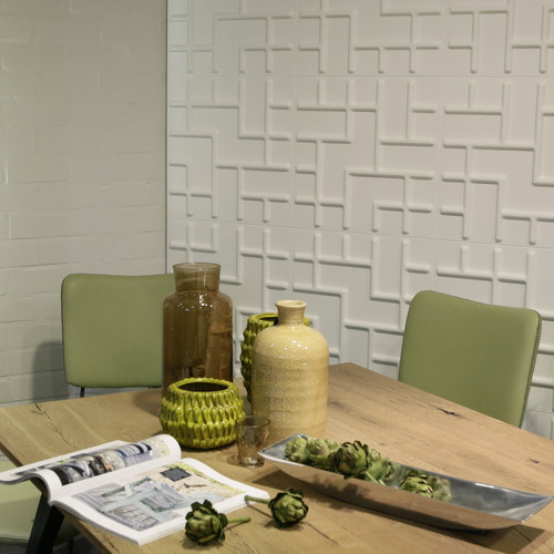 Wallart Tetris - Tetrisz vonalak mintás 3D környezetbarát falpanel, festhető 50x50 cm Wallart Tetris - Tetrisz vonalak mintás 3D környezetbarát falpanel, festhető 50x50 cm