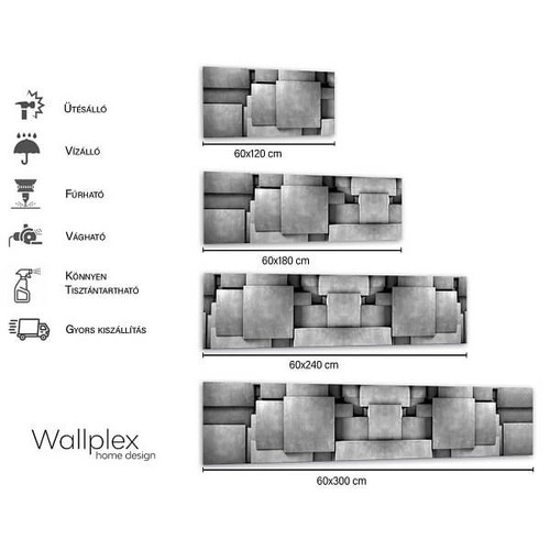 Wallplex falburkoló konyhapanel Cement Lapok, 4 méretben, vízálló falburkolat konyhába Wallplex falburkoló konyhapanel Cement Lapok, 4 méretben, vízálló falburkolat konyhába